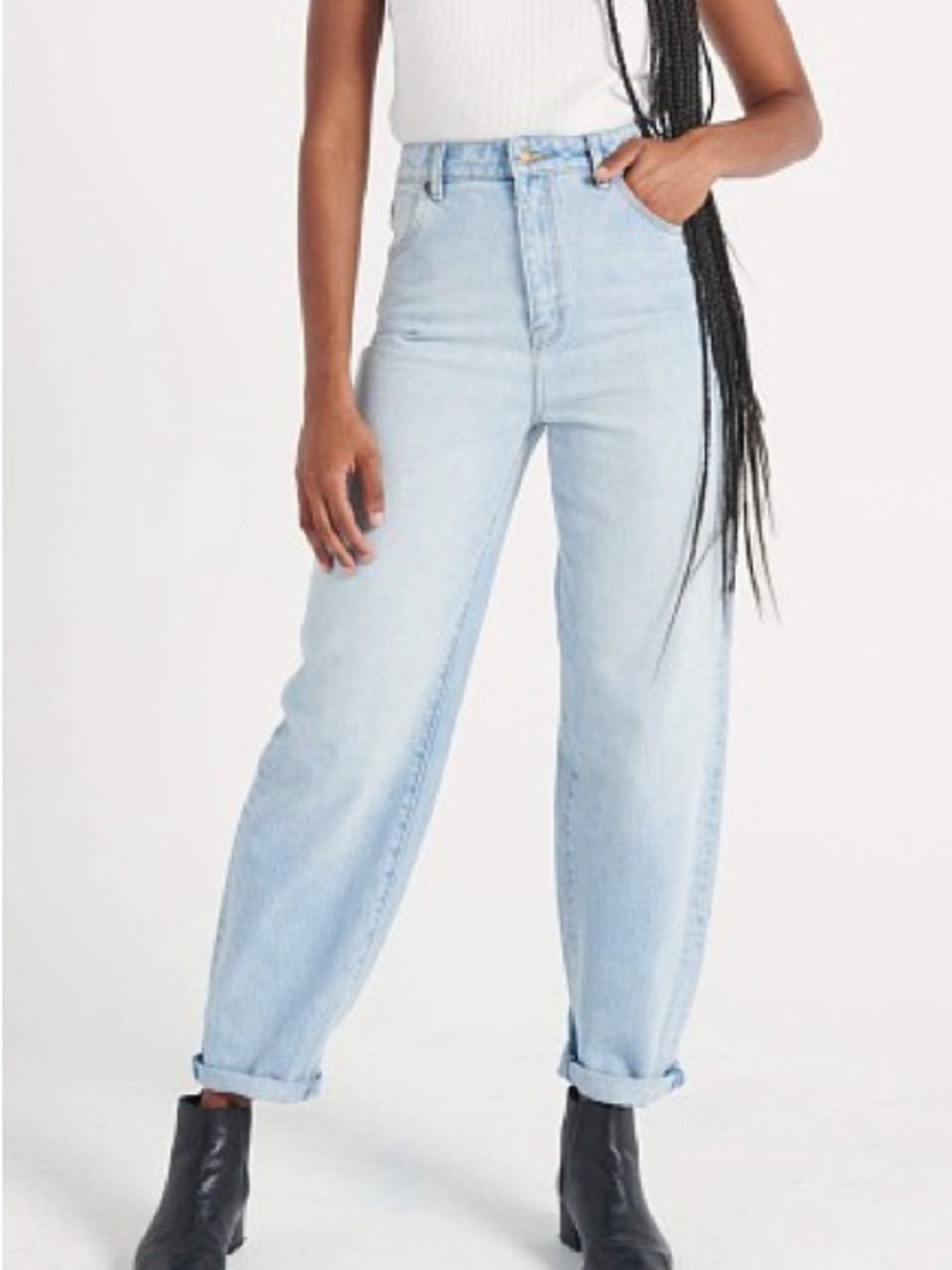 Rolla’s Genie Super High Rise Balloon Leg Jeans Light Wash 80s Denim Size 27